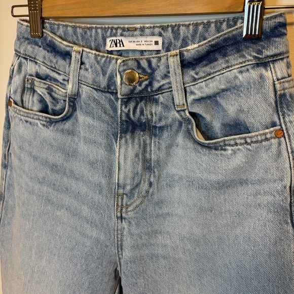 Zara Light Wash Jeans | High-Rise | Wide Leg | Size 2 - Picture 6 of 6